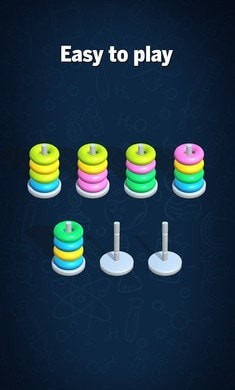 颜色环排序游戏