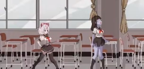 白毛少女大战僵尸游戏游戏