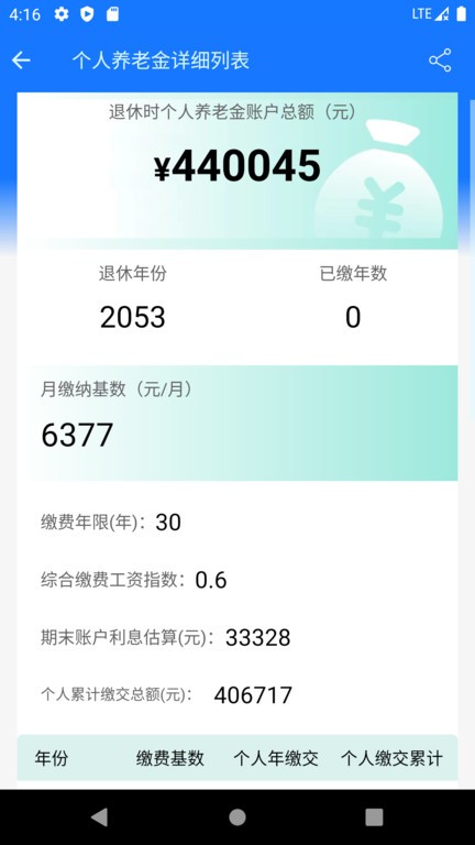 养老金计算器2023APP