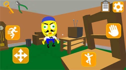 鱿鱼邻居逃生3D游戏