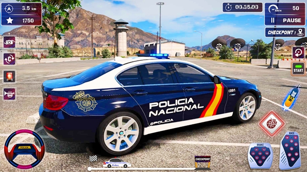 警车追逐停车游戏