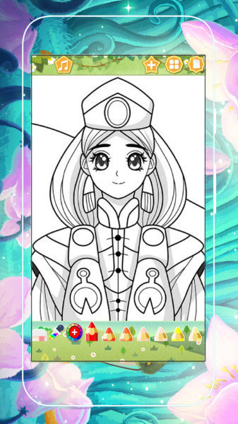 美少女涂色画游戏