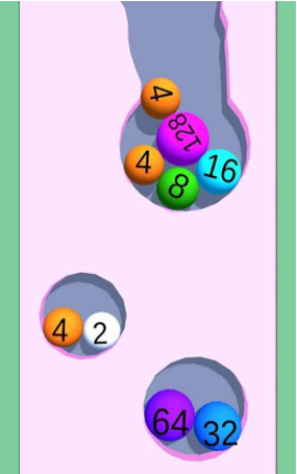 挖沙落球2048游戏
