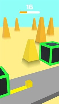 黄色方块冒险冲刺app游戏