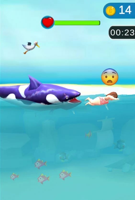 鲨鱼狂潮3D游戏游戏