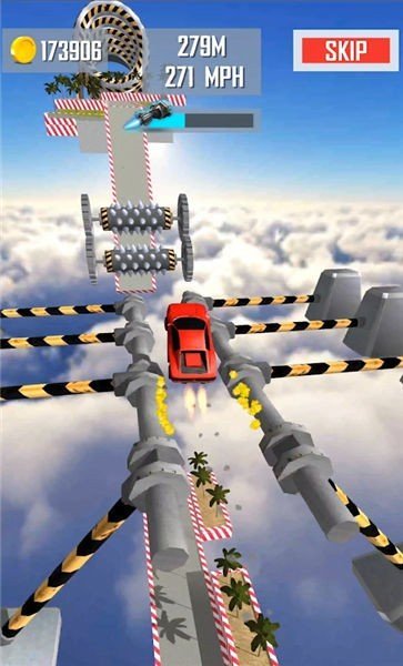 超级坡道汽车跳跃游戏