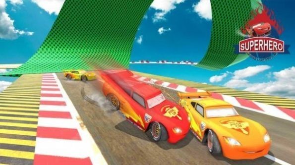 跑车特技冲刺SplashySuperhero游戏