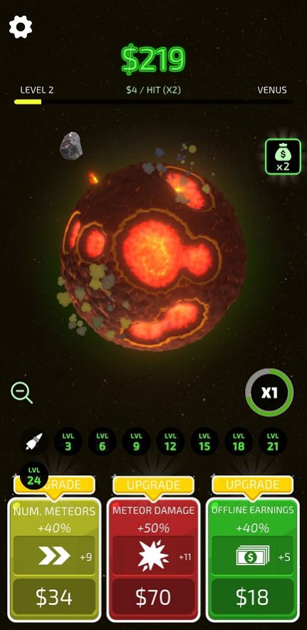 空闲星球毁灭游戏