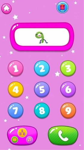 粉红公主婴儿电话app游戏