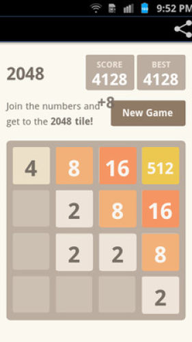 经典2048游戏