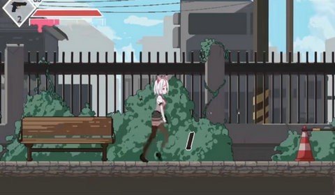 白毛少女大战僵尸游戏