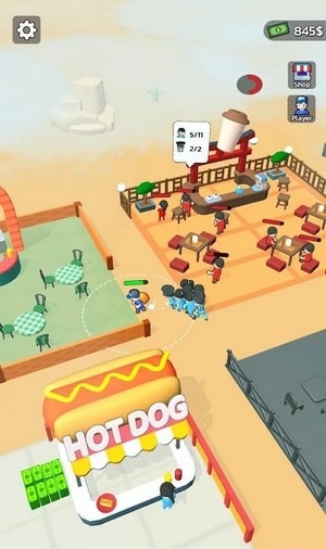 美食广场竞争游戏