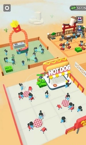 美食广场竞争游戏