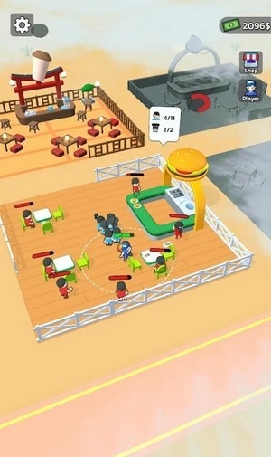 美食广场竞争游戏