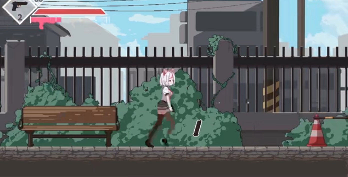 白毛少女大战僵尸手机版游戏
