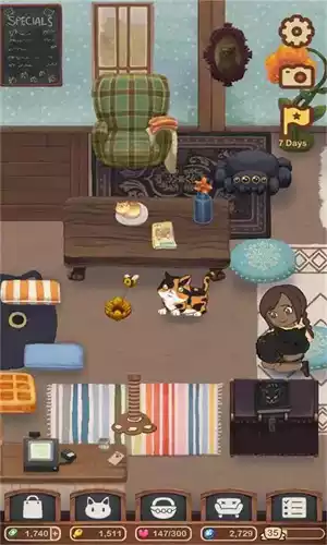 绒毛猫咪咖啡厅游戏