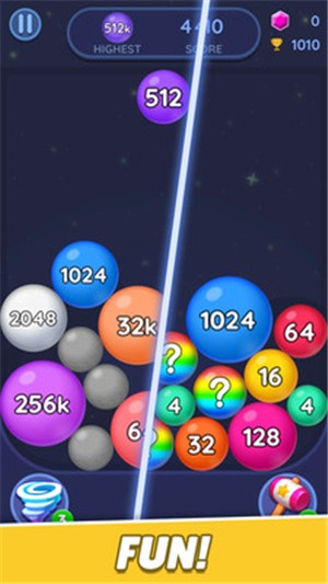 2048合并气泡游戏