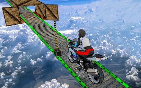 摩托车空中跳跃游戏