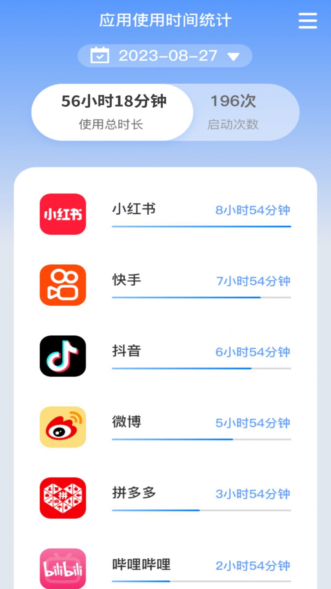 朝暮时长管家APP