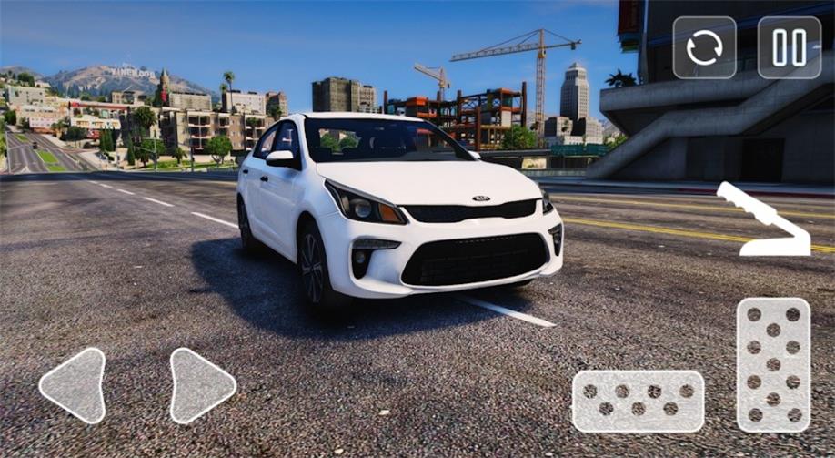 白色起亚竞速赛(KiaRioDrivingSimulator)游戏