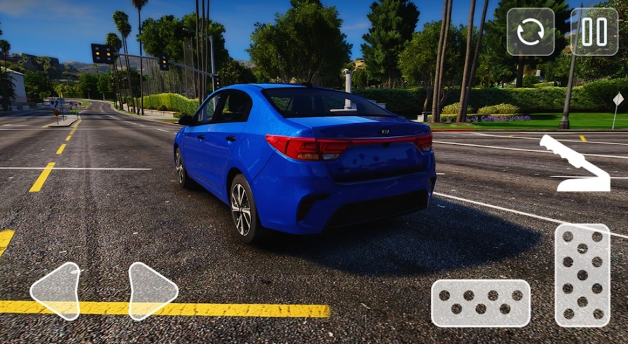 白色起亚竞速赛(KiaRioDrivingSimulator)游戏