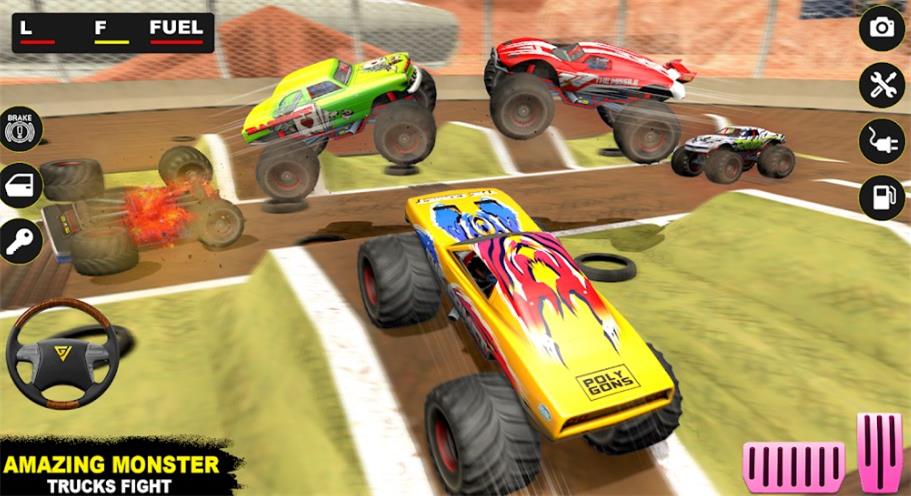 德比沙漠卡车(MonsterDerbyTruckFighting)游戏
