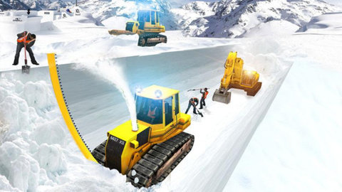 雪地挖掘机模拟游戏