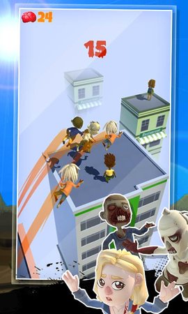 弹跳僵尸3D游戏