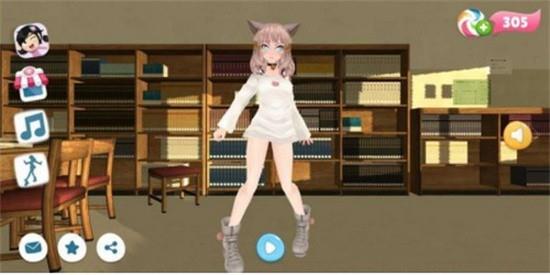 女学生舞蹈游戏