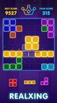 发光块拼图游戏