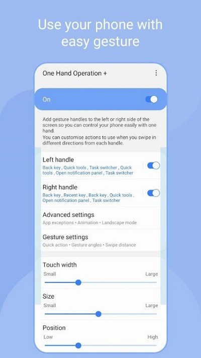 onehandoperation+APP
