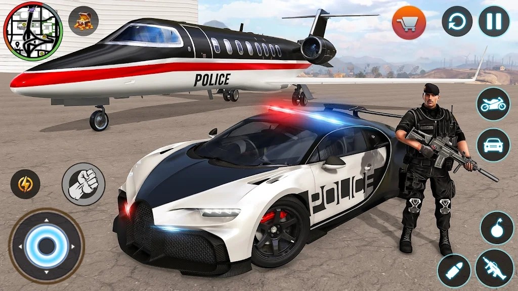 警车追逐小偷游戏