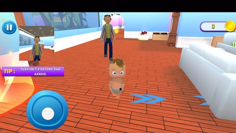淘气宝贝爸爸恶作剧(Naughty Baby Daddy Prank Game)游戏