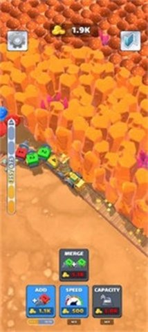 矿车合并放置狂热(Mine Cart Merge)游戏