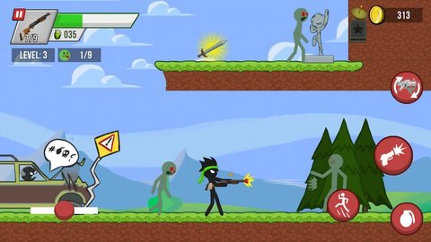 火柴人大战僵尸(Stickman vs Zombies)游戏