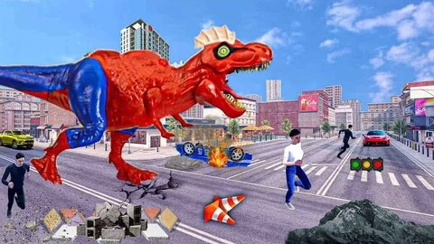 恐龙时代：城市破坏游戏