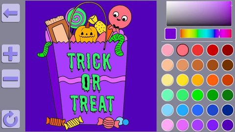 彩书万圣节(Colouring Book Halloween)游戏