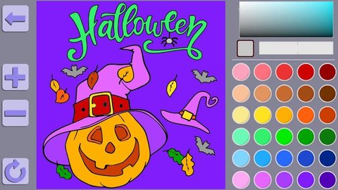彩书万圣节(Colouring Book Halloween)游戏