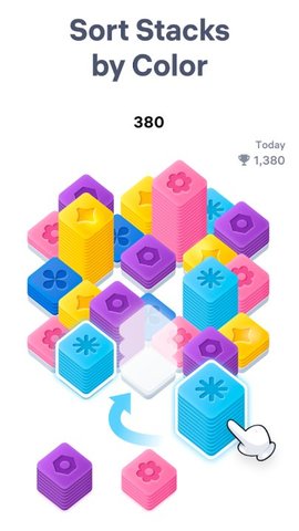 颜色排序堆叠排序(Color Sort: Stack Sorting)游戏