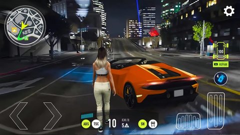 真正的汽车驾驶夜城(Real Car Driving Night City)游戏
