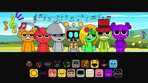 Sprunki incredibox Mix music游戏