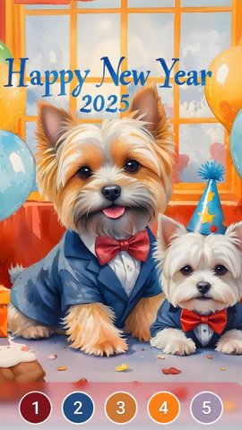 新年涂色书2025(New Year Coloring Book 2025)游戏