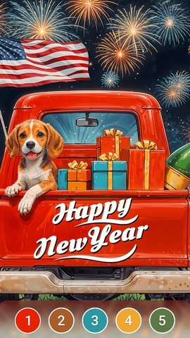 新年涂色书2025(New Year Coloring Book 2025)游戏