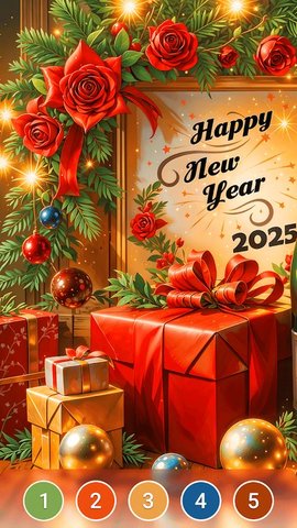 新年涂色书2025(New Year Coloring Book 2025)游戏