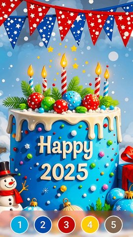 新年涂色书2025(New Year Coloring Book 2025)游戏