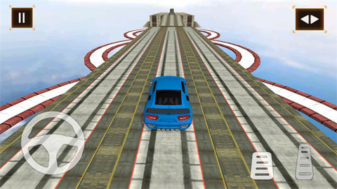 不可能的轨道3D(Impossible Stunt Racing Car Free) 第4张图