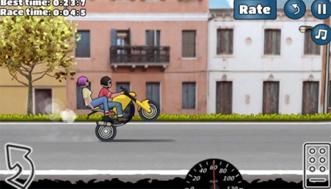 特技摩托车挑战（Wheelie Challenge）游戏