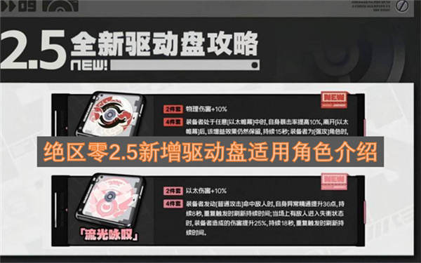 绝区零2.5新增驱动盘适用角色介绍