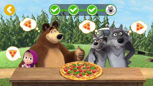 玛莎和熊披萨店游戏