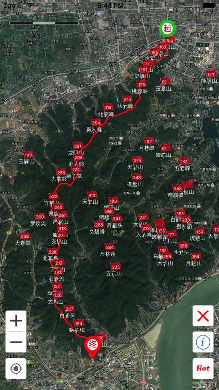 杭州登山地图iosAPP